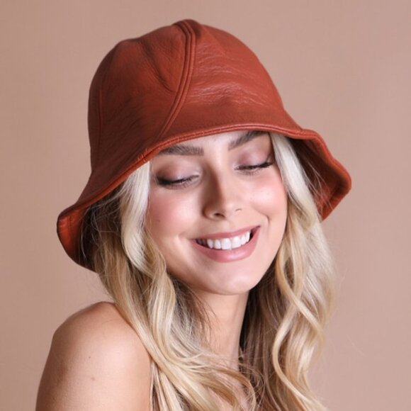 #206 Vegan Leather Bucket Hat